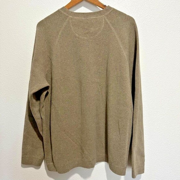 Eddie Bauer Men's Size XXL 100% Cotton Long Sleeves Pullover Sweater Brown - Picture 5 of 13